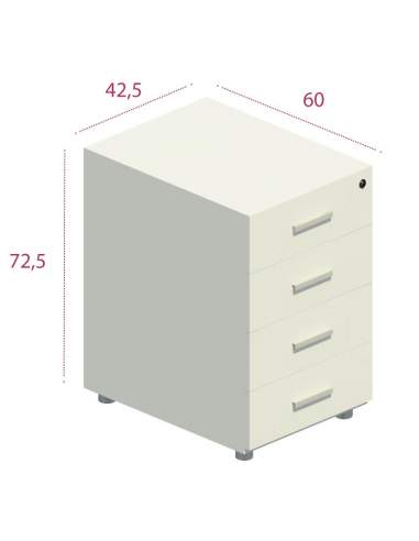 Cajonera oficina altura mesa 4...