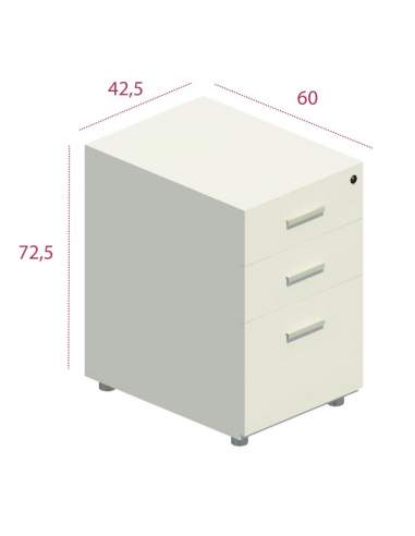 Medidas cajonera fija 2 cajones y archivo de jgorbe Medidas cajonera fija 2 cajones y archivo de jgorbe