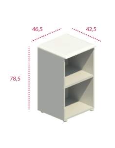 Estantería estrecha baja despacho JGorbe en blanco 2