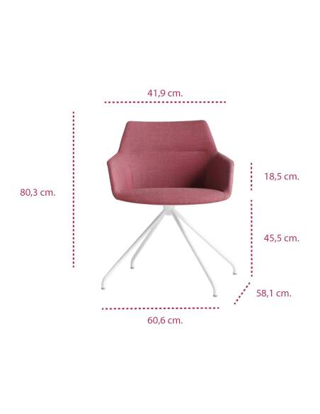 Medidas sillón diseño moderno dunas xs con base piramidal de inclass Medidas sillón diseño moderno dunas xs con base piramidal de inclass
