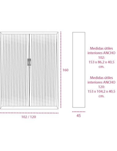 Medidas armarios oficina persiana vertical de 160 cm. de gapsa Medidas armarios oficina persiana vertical de 160 cm. de gapsa