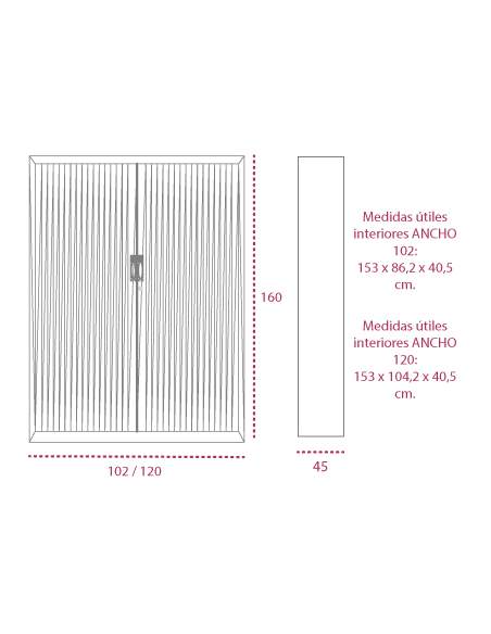 Medidas armarios oficina persiana vertical de 160 cm. de gapsa Medidas armarios oficina persiana vertical de 160 cm. de gapsa
