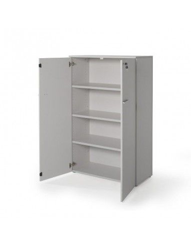 Armario oficina con puertas, cerradura y estantes de JGorbe en gris