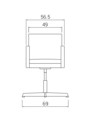 Silla confidente Brooklyn de dileoffice elevación