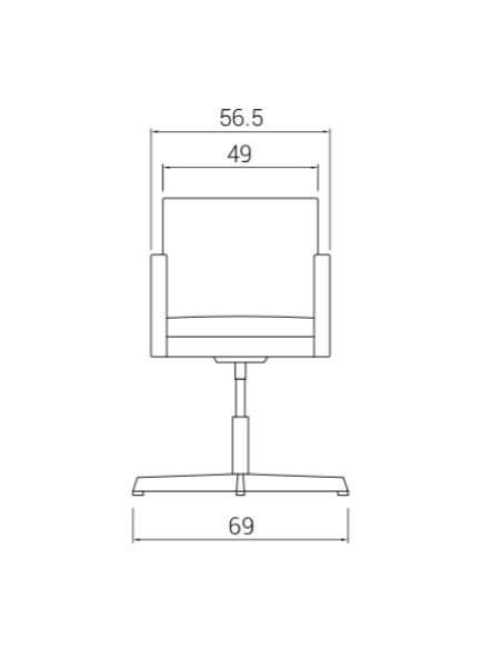 Silla confidente Brooklyn de dileoffice elevación