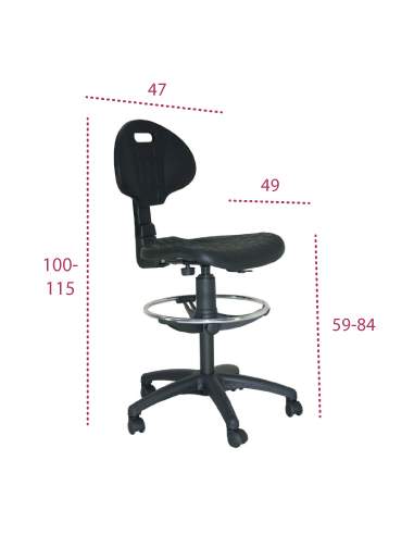 Medidas taburete industrial alto Sonia de Vincolo Medidas taburete industrial alto Sonia de Vincolo