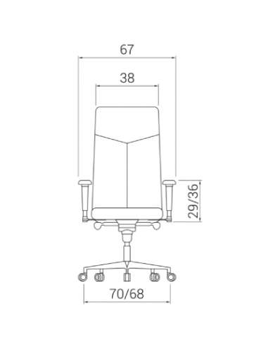 Medidas sillón despacho XL de dileoffice