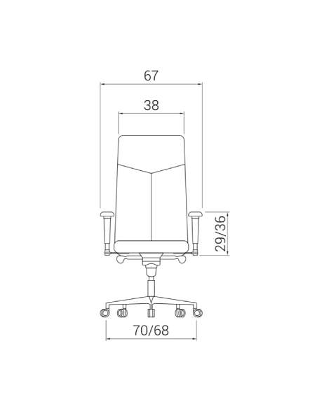Medidas sillón despacho XL de dileoffice