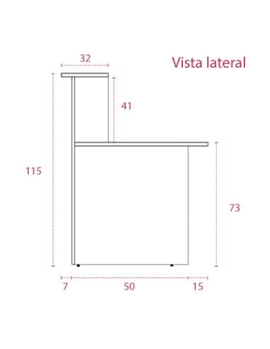 Medidas mostradores recepcion entrega rápida basic de jgorbe