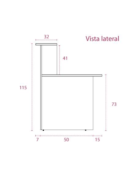 Medidas mostradores recepcion entrega rápida basic de jgorbe