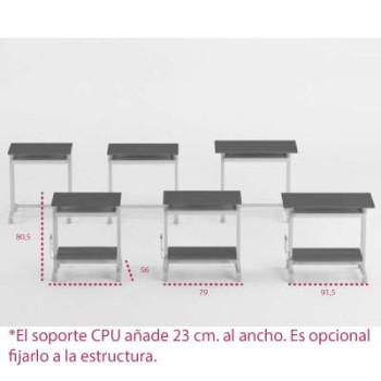 Medidas mesa de ordenador de systemtronic