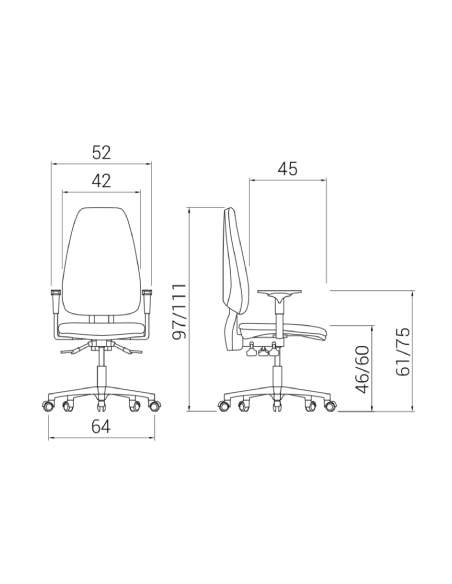 Medidas silla oficina adapta pro 48 horas de dileoffice Medidas silla oficina adapta pro 48 horas de dileoffice