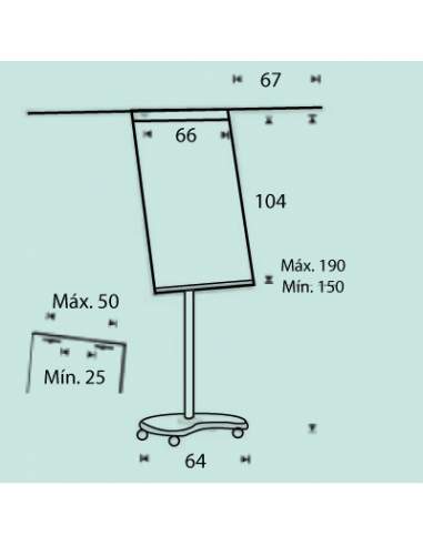 Medidas pizarra móvil para conferencia rocada