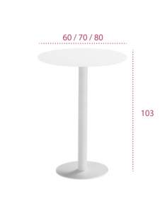 Mesa alta redonda Flat de inclass 2