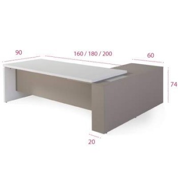 Medidas mesa de direccion oficina g3 premium de jgorbe