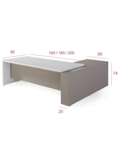 Medidas mesa de direccion oficina g3 premium de jgorbe Medidas mesa de direccion oficina g3 premium de jgorbe