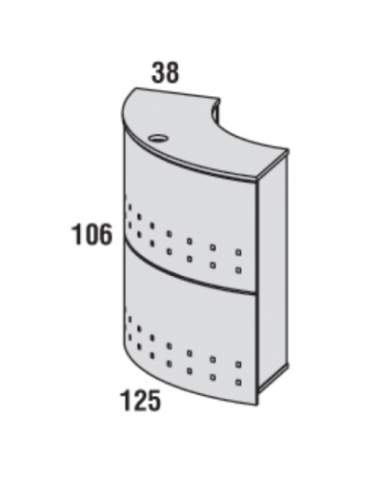 Medidas mostrador recepcion circular welcome de rocada Medidas mostrador recepcion circular welcome de rocada