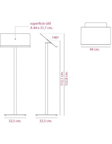 Medidas atril para restaurantes atria de systemtronic