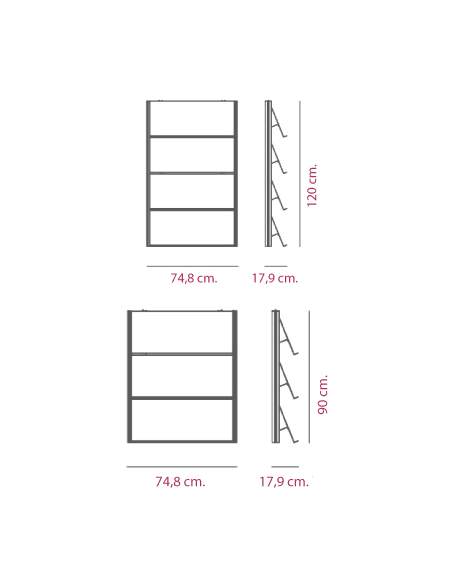 Medidas expositor de pared Flap de systemtronic