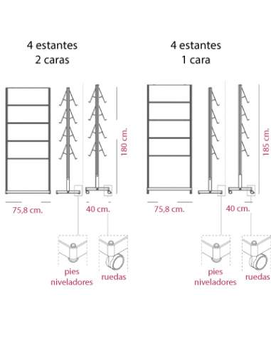 Medidas expositor vertical flap de pie de systemtronic