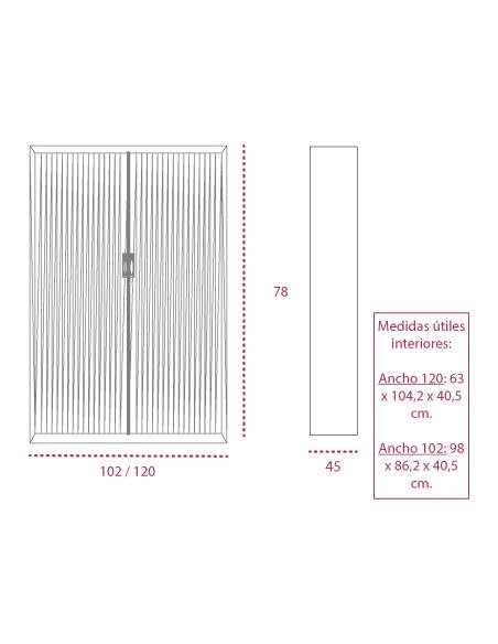 Medidas armario metálico con ruedas y persiana vertical de gapsa de 78 cm. altura Medidas armario metálico con ruedas y persiana vertical de gapsa de 78 cm. altura