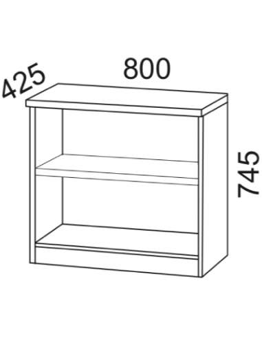 Medidas estantería baja de madera para oficina de kesta Medidas estantería baja de madera para oficina de kesta