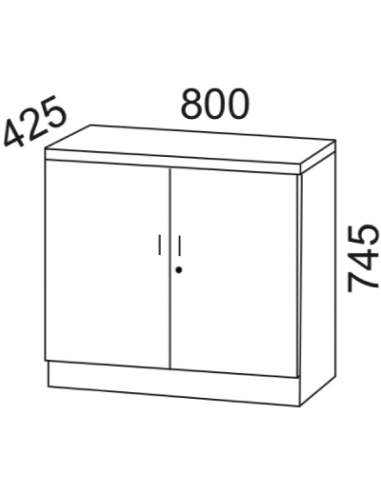 Medidas armario madera oficina bajo con puertas y cerradura de kesta Medidas armario madera oficina bajo con puertas y cerradura de kesta