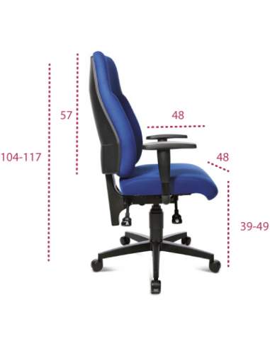 Medidas silla oficina ergonomica lady sitness de topstar Medidas silla oficina ergonomica lady sitness de topstar