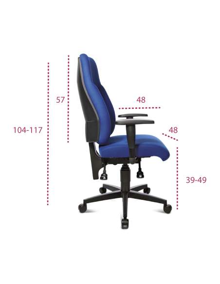 Medidas silla oficina ergonomica lady sitness de topstar Medidas silla oficina ergonomica lady sitness de topstar