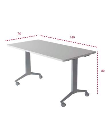 Medidas mesa reunion rectangular plegable polivalente jgorbe