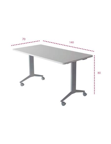 Medidas mesa reunion rectangular plegable polivalente jgorbe