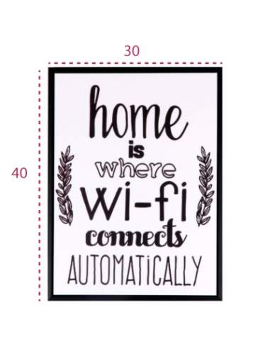 Medidas cuadro decorativo para oficina "HOME" de somcasa Medidas cuadro decorativo para oficina "HOME" de somcasa