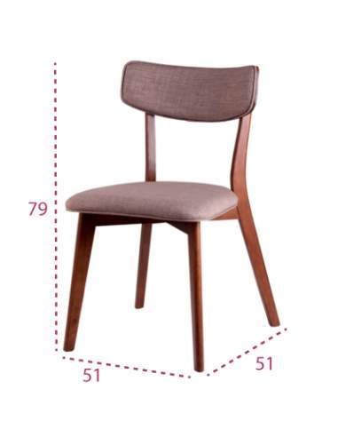 Medidas silla madera clásica Anais de Somcasa