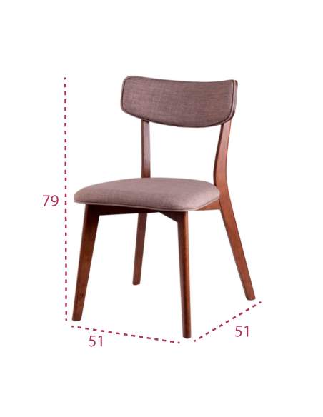Medidas silla madera clásica Anais de Somcasa