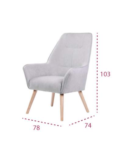 Medidas butaca moderna de madera bruges de somcasa Medidas butaca moderna de madera bruges de somcasa