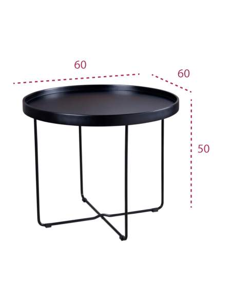 Medidas mesa auxiliar Dave de Somcasa