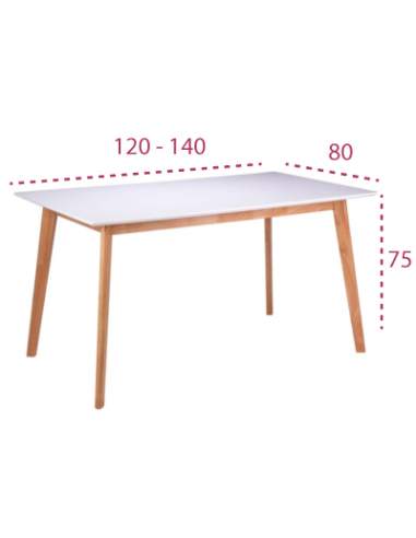 Medidas mesa estilo nórdico alice-marie de somcasa