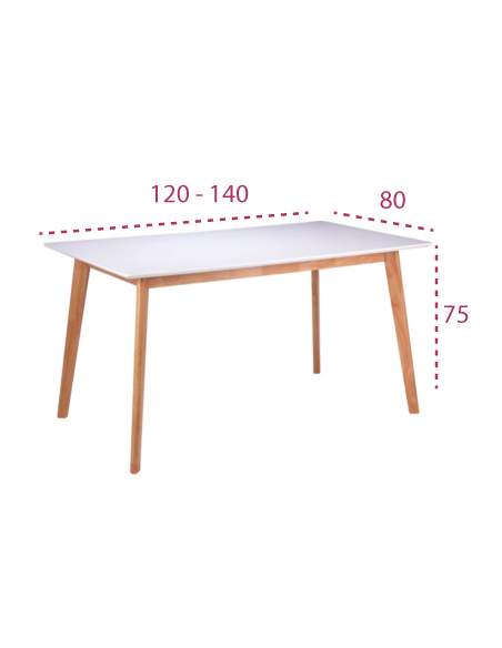 Medidas mesa estilo nórdico alice-marie de somcasa