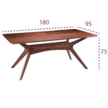 Medidas mesa rústica de madera helga de somcasa