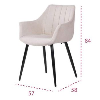 Medidas silla de diseño de comedor moderno Fiona de Somcasa