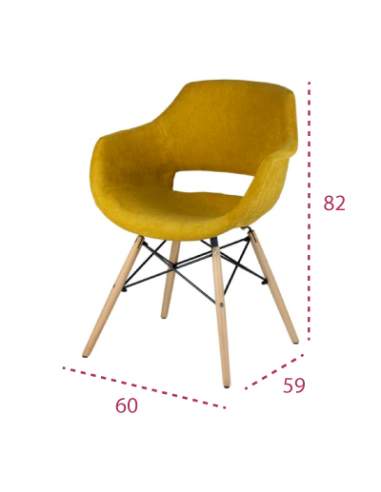 Medidas silla moderna tapizada barata nadine de somcasa Medidas silla moderna tapizada barata nadine de somcasa