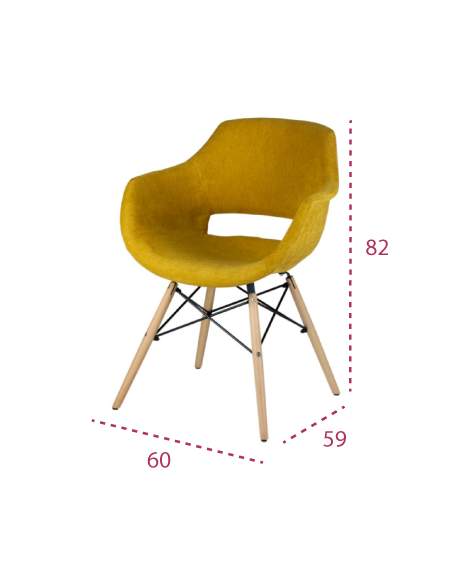 Medidas silla moderna tapizada barata nadine de somcasa Medidas silla moderna tapizada barata nadine de somcasa