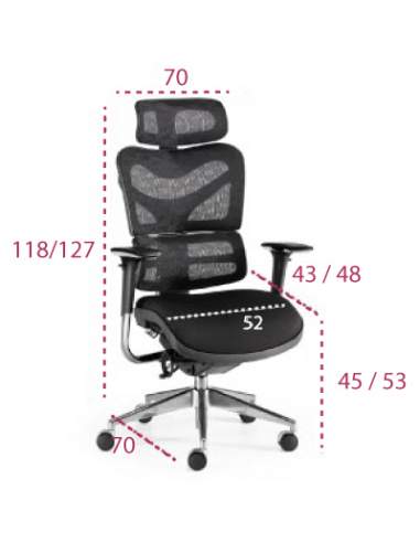 Medidas silla xxl new ergostone de euromof Medidas silla xxl new ergostone de euromof