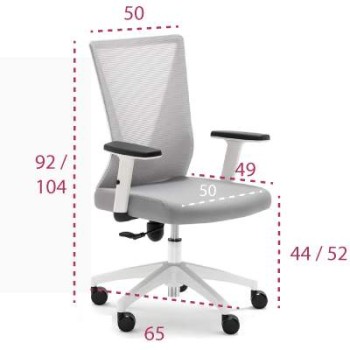 Medidas silla oficina gris tirana de euromof