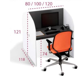 Medidas mesa call center doble de iman human quality