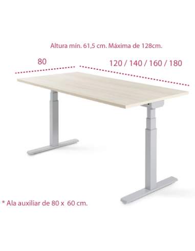 Medidas mesa de oficina elevable level 2 motores de jgorbe Medidas mesa de oficina elevable level 2 motores de jgorbe