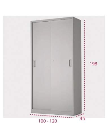 Medidas armario metálico con puertas correderas de more squared