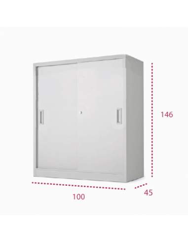 Medidas armario metálico de puerta corredera de 146 cm. de more squared Medidas armario metálico de puerta corredera de 146 cm. de more squared