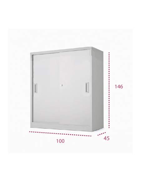 Medidas armario metálico de puerta corredera de 146 cm. de more squared Medidas armario metálico de puerta corredera de 146 cm. de more squared
