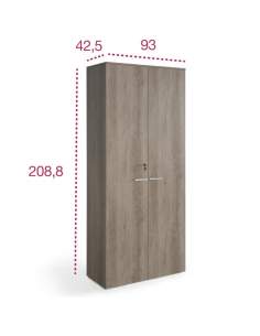 ARMARIO OFICINA ALTO CON PUERTAS CUERPO OLMO PUERTAS MOSTAZA 2